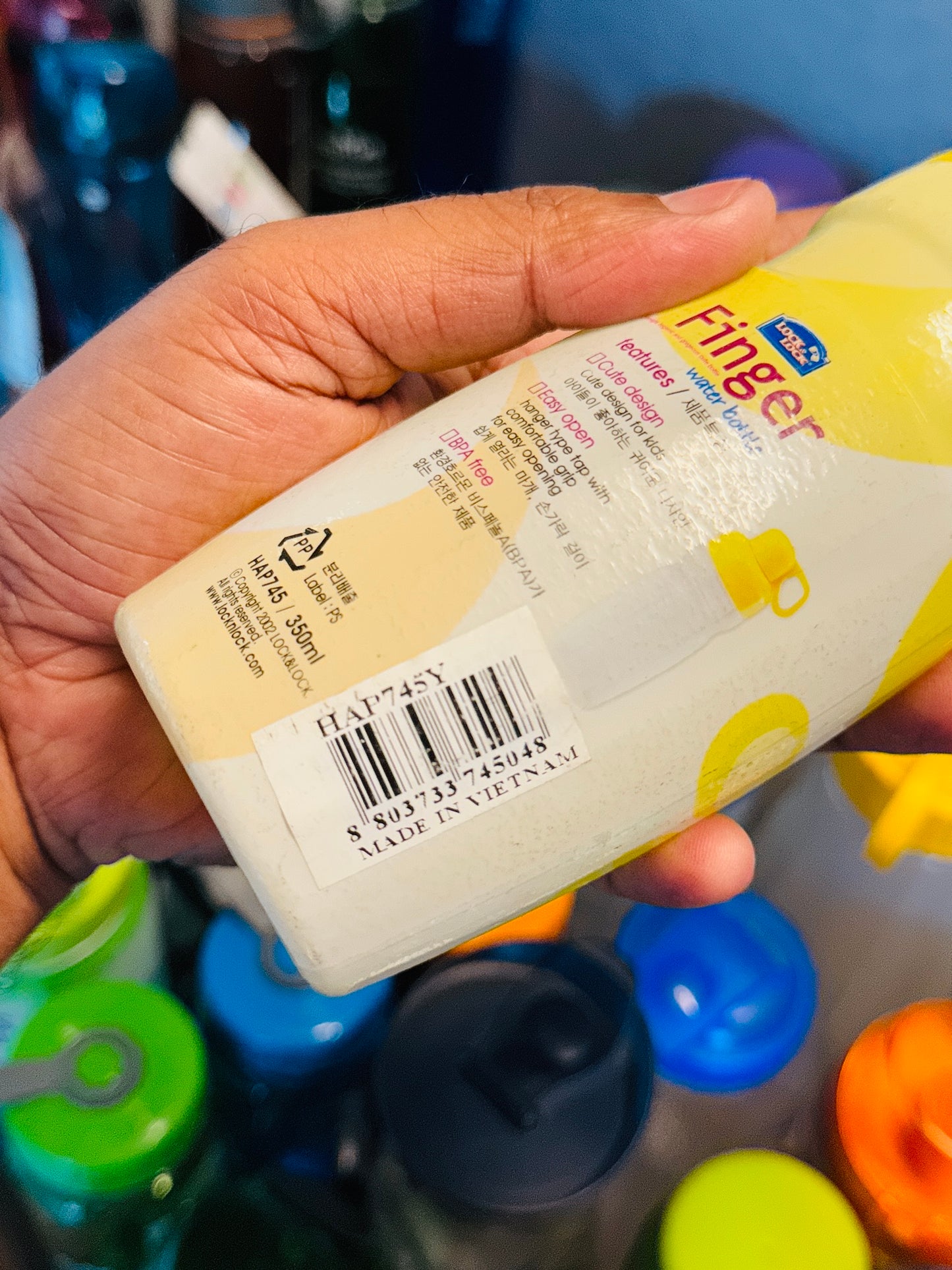 Finger Water Bottle
