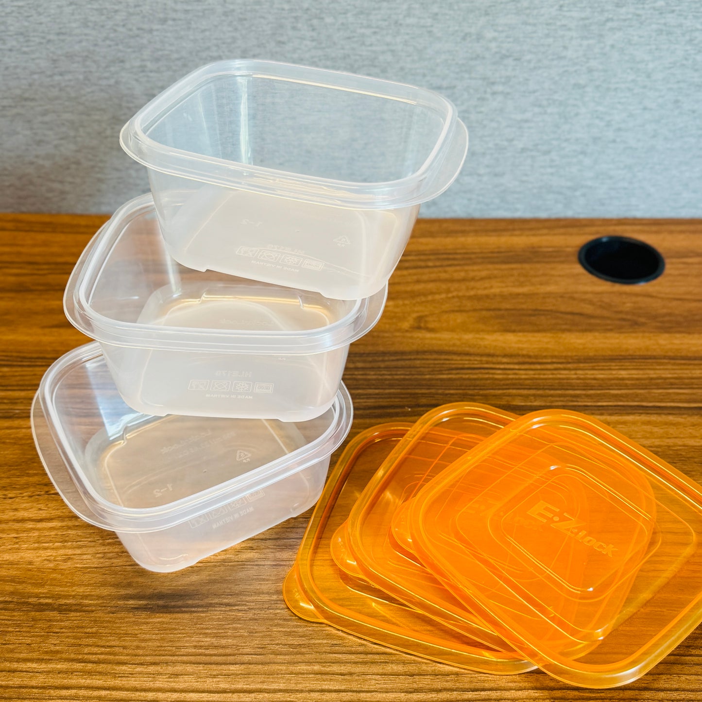 NEW EZ LOCK RECT. CONTAINER 3P SET