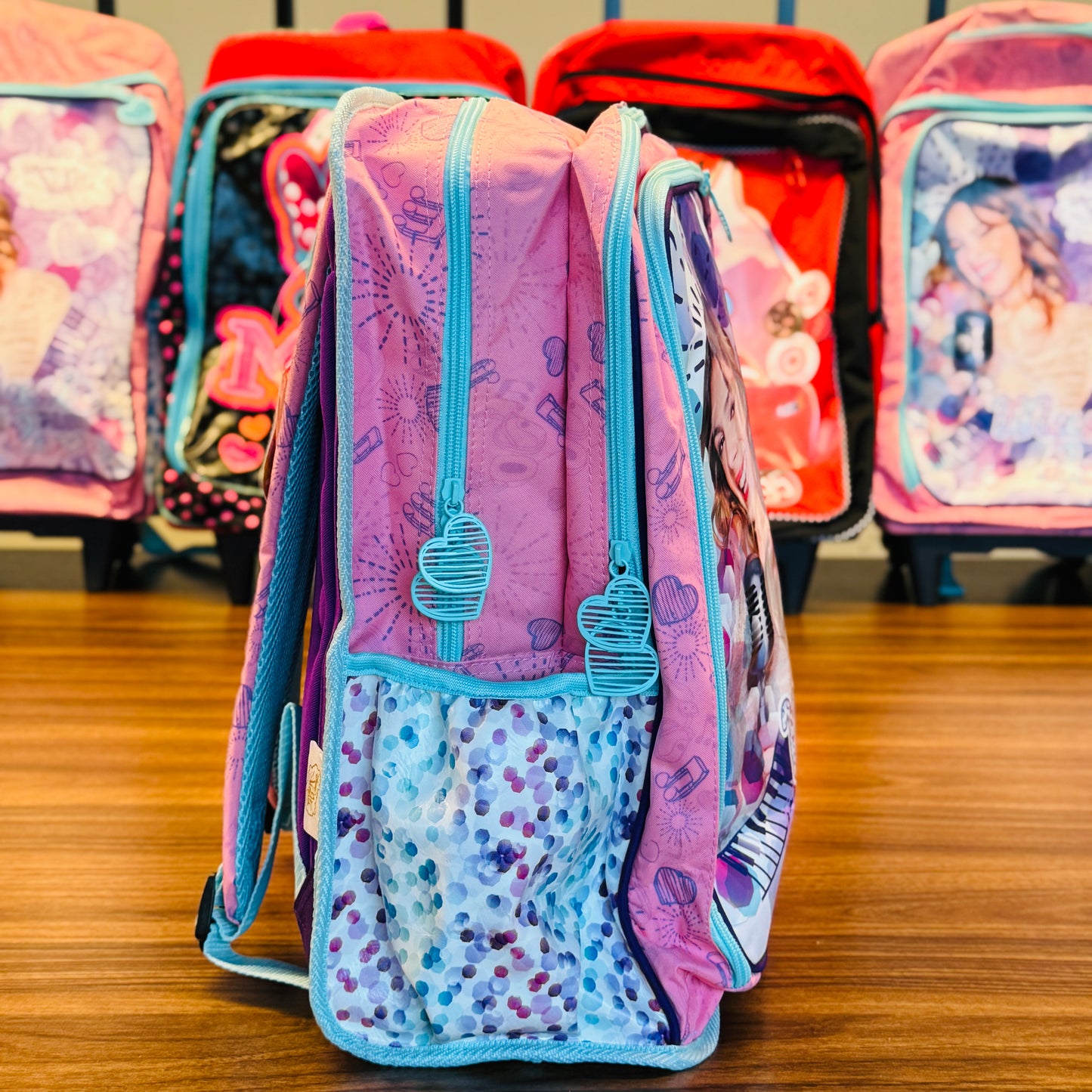 17.5" Backpack Reflective Strip, 2Compartments, 1Front & 2Sides Pockets