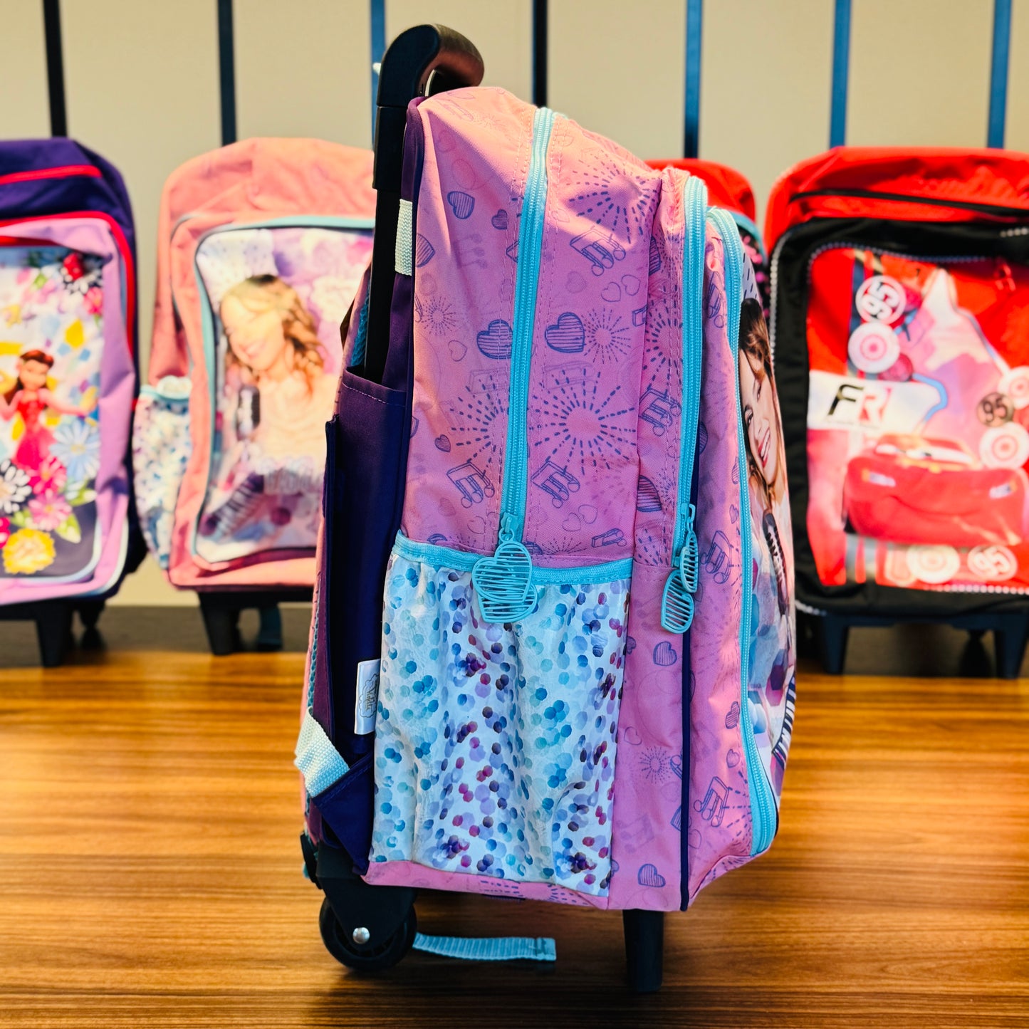 18" Large Roller Backpack, Reflective Strip, 2Compartments, 1Front & 2Sides Pockets (VML)