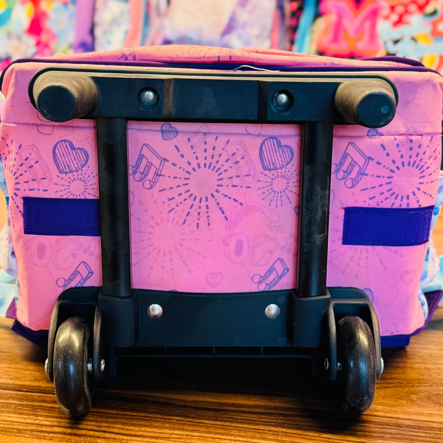 18" Large Roller Backpack, Reflective Strip, 2Compartments, 1Front & 2Sides Pockets (VML)