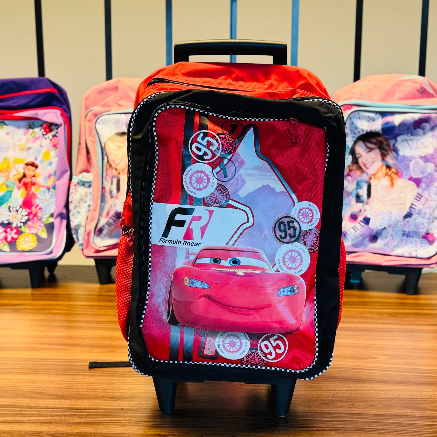18" Large Roller Backpack, Reflective Strip, 2Compartments, 1Front & 2Sides Pockets (CFR)