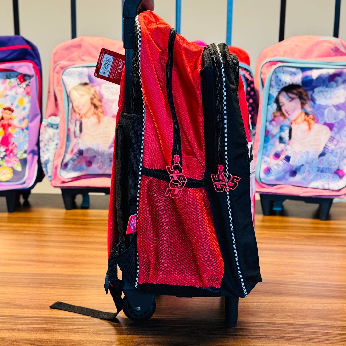 18" Large Roller Backpack, Reflective Strip, 2Compartments, 1Front & 2Sides Pockets (CFR)