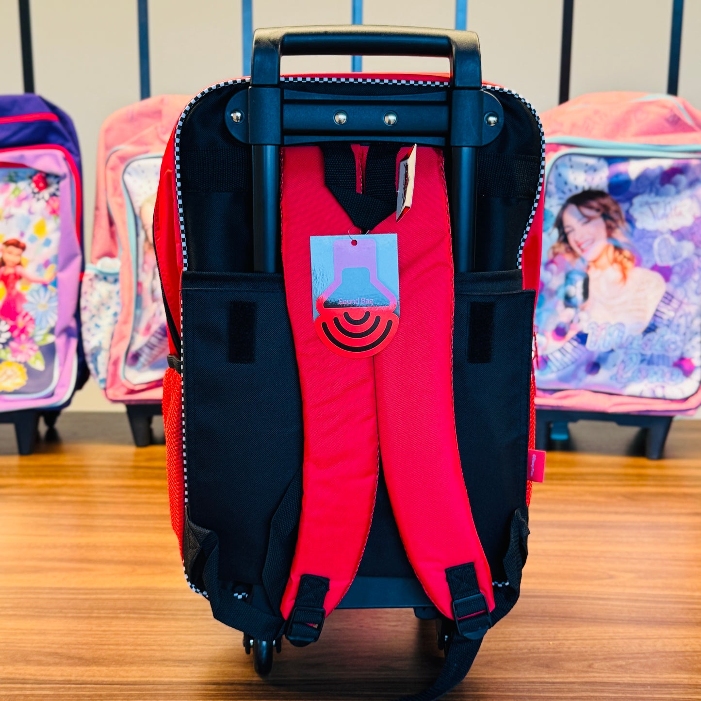 18" Large Roller Backpack, Reflective Strip, 2Compartments, 1Front & 2Sides Pockets (CFR)