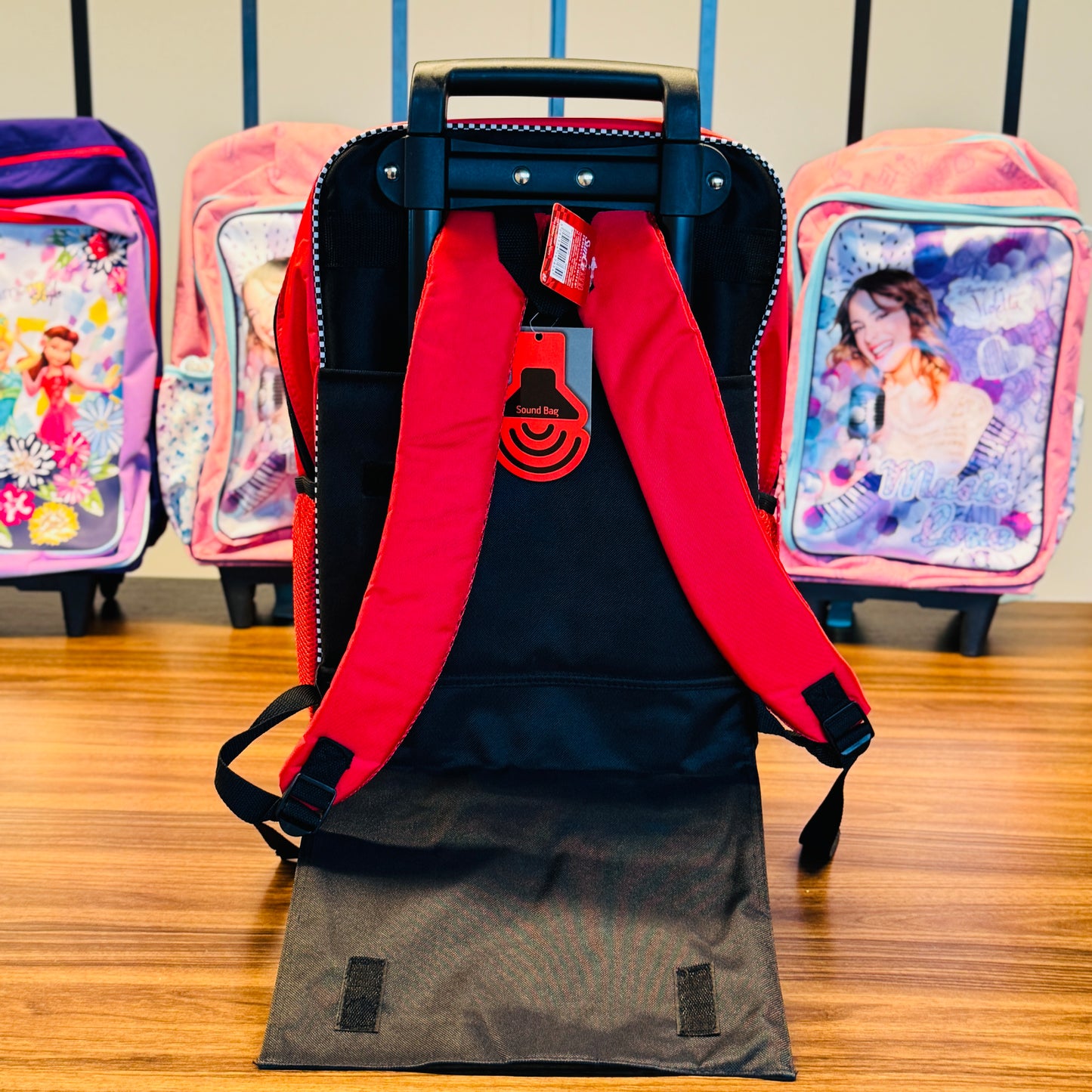 18" Large Roller Backpack, Reflective Strip, 2Compartments, 1Front & 2Sides Pockets (CFR)