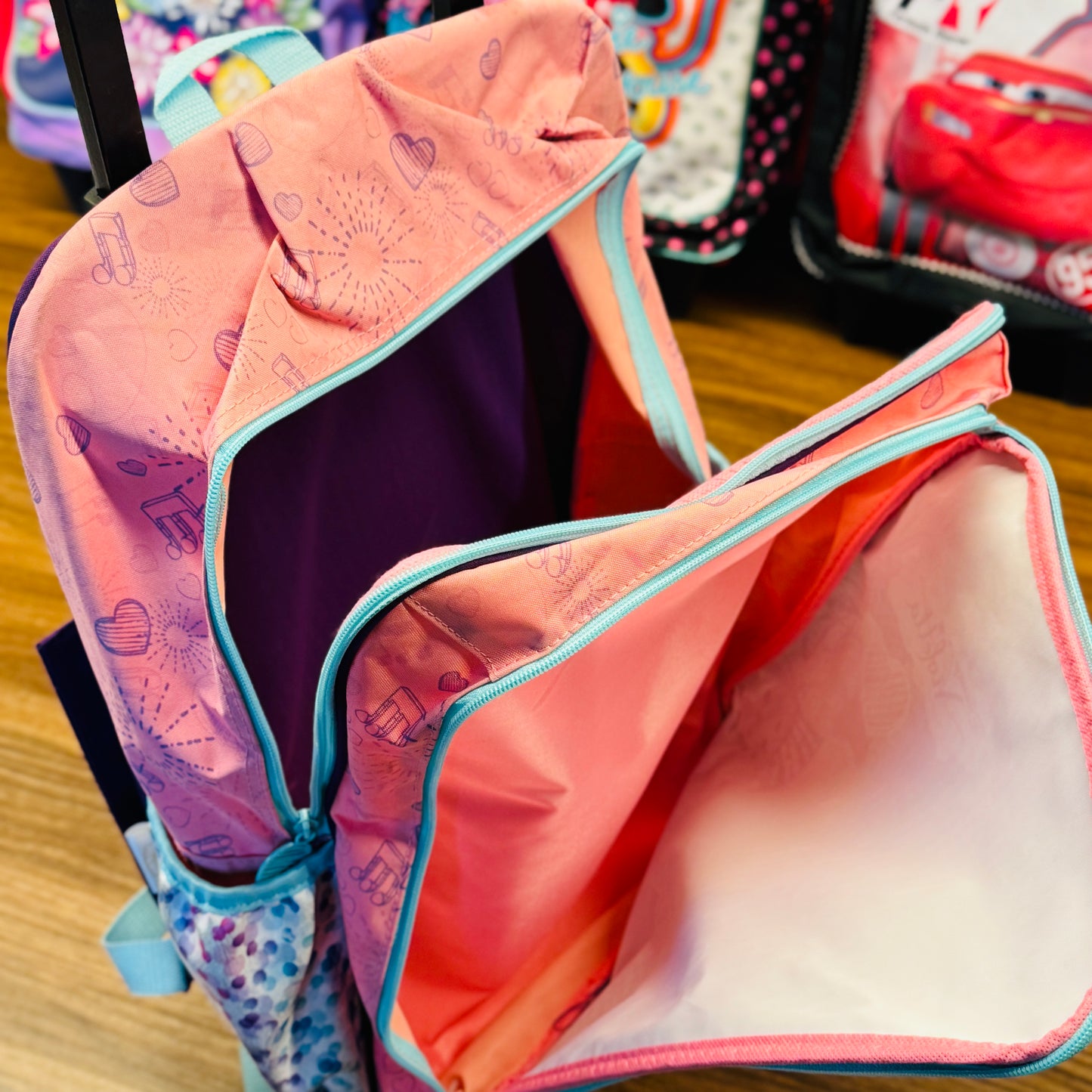 18" Trolley Backpack W 1 Compartment, Large Front Pocket And 2 Side Pockets (VML)