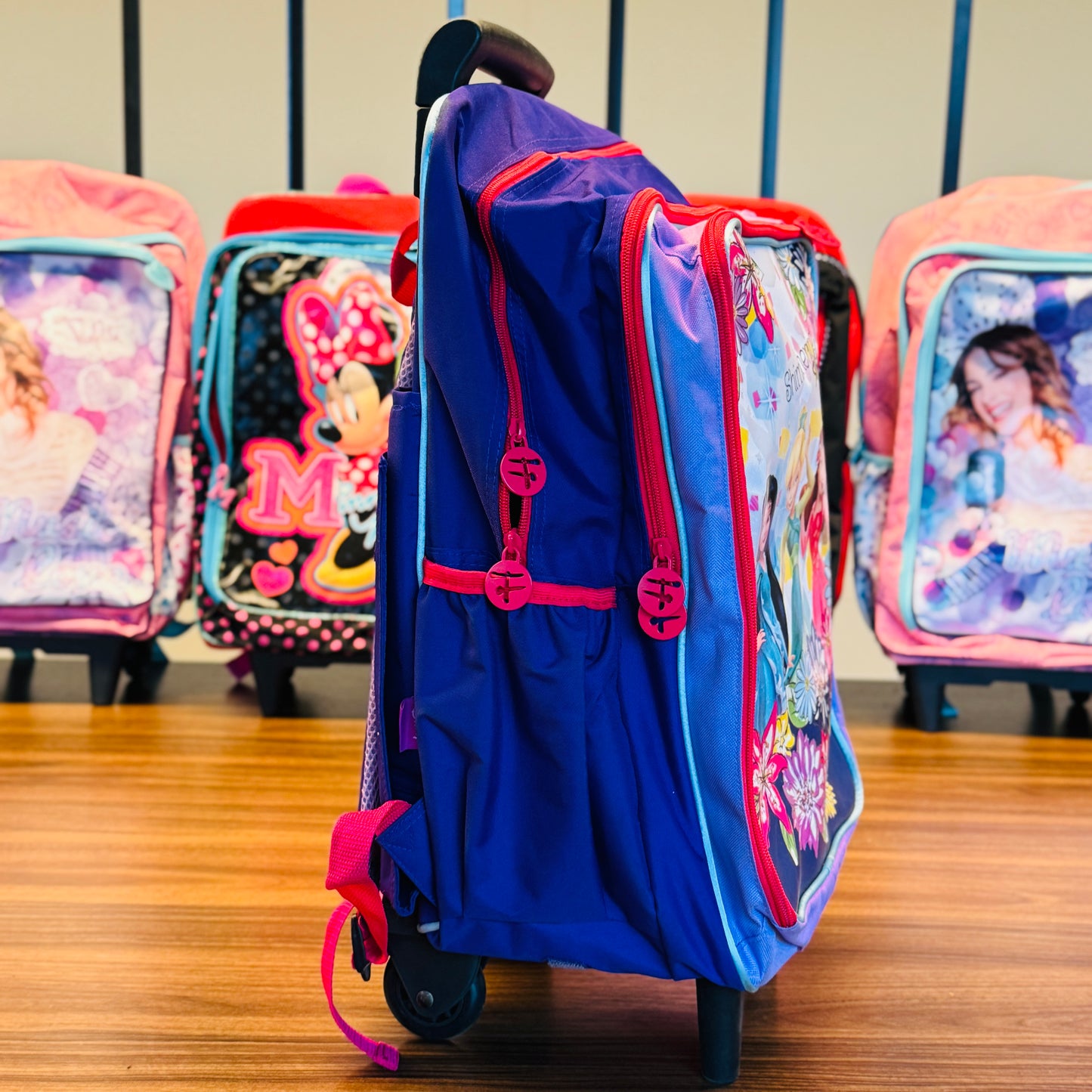 18" Large Roller Backpack, Reflective Strip, 2Compartments, 1Front & 2Sides Pockets (FPS)