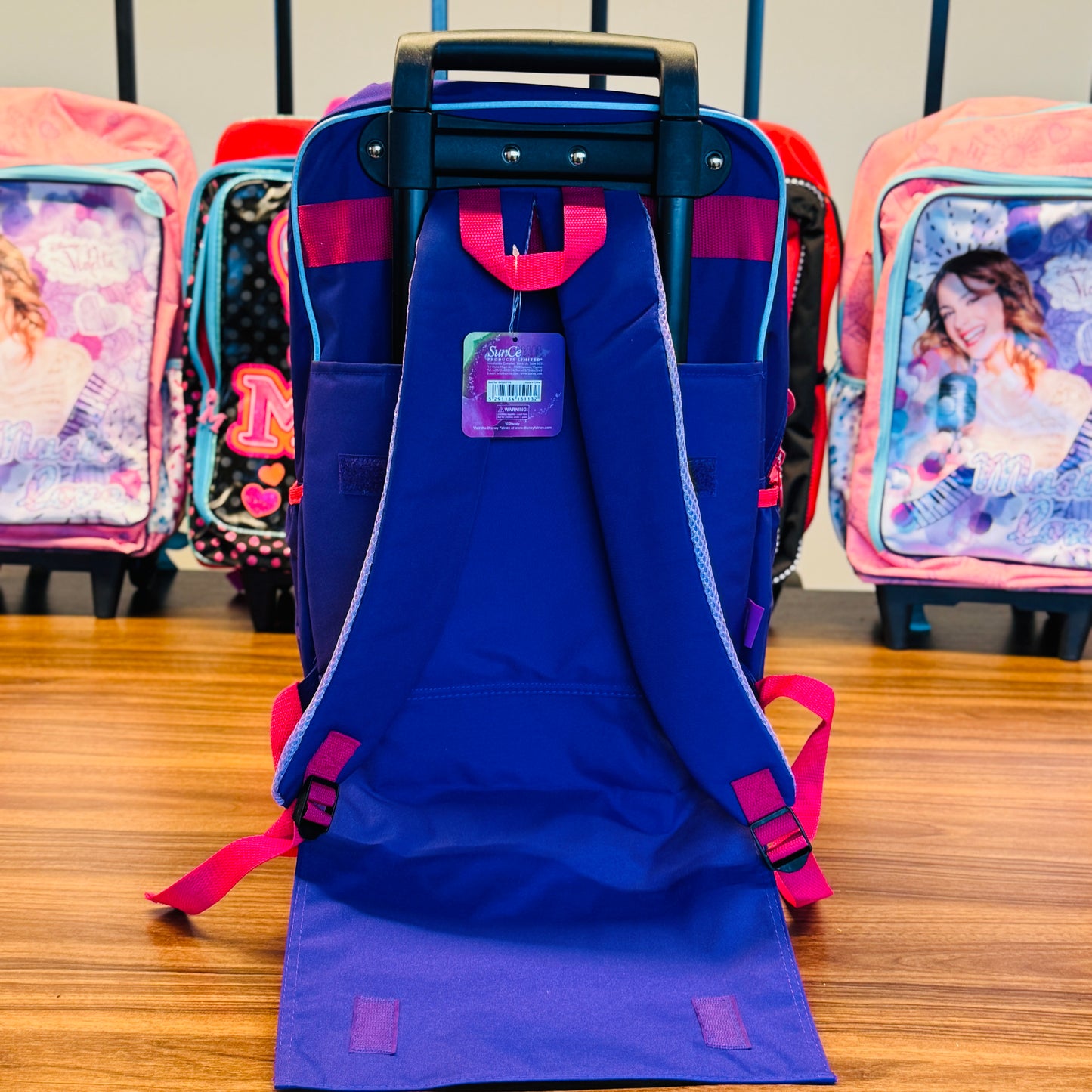 18" Large Roller Backpack, Reflective Strip, 2Compartments, 1Front & 2Sides Pockets (FPS)