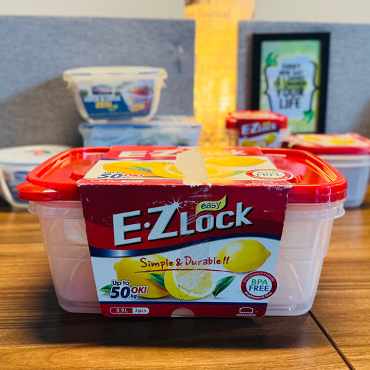 Ez Lock Rect. Container 3.9L 2P Set Red