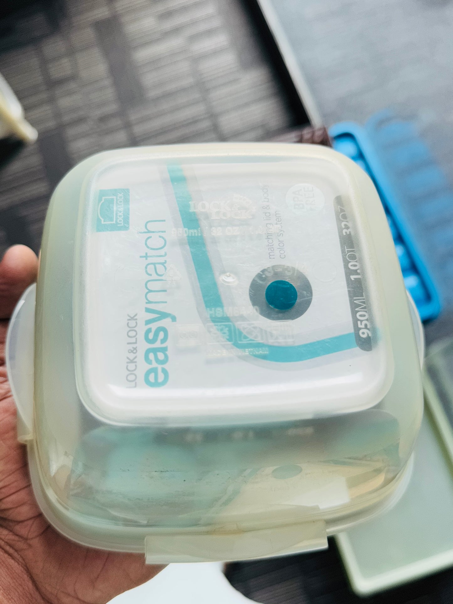 EASY MATCH SQUARE BOWL FOOD CONTAINER 950ML
