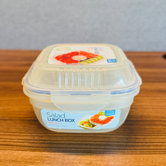 Salad Lunch Box With Tray & Sauce Container