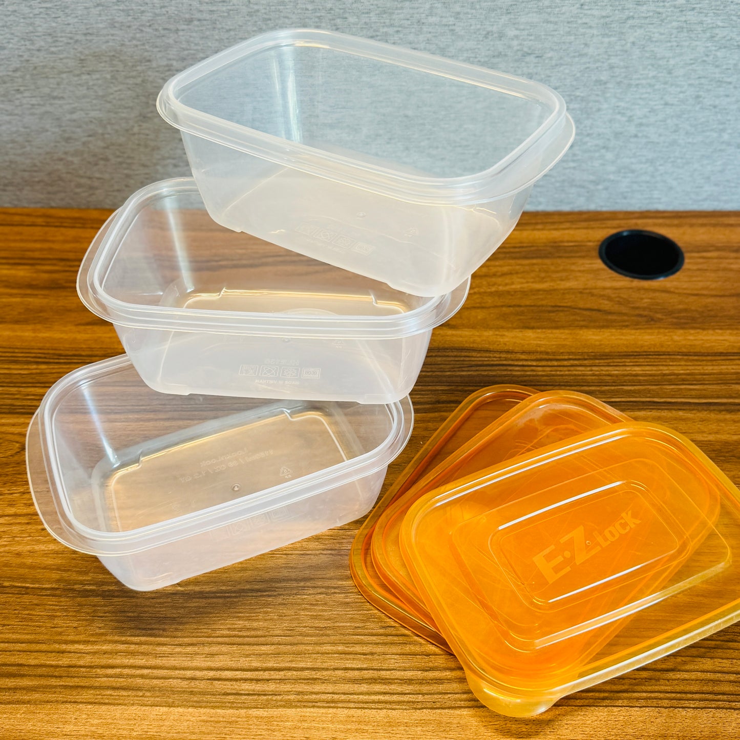 NEW EZ LOCK RECT. CONTAINER 3P SET