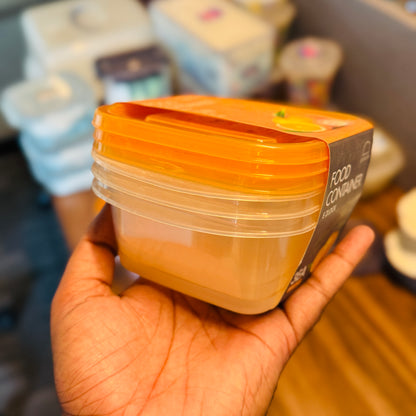 NEW EZ LOCK RECT. CONTAINER 3P SET
