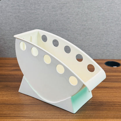 Dish Rack-White/Blue