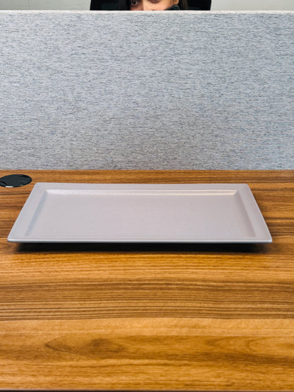Neofusion Gray Flat Rect. 38 X 21 Cm