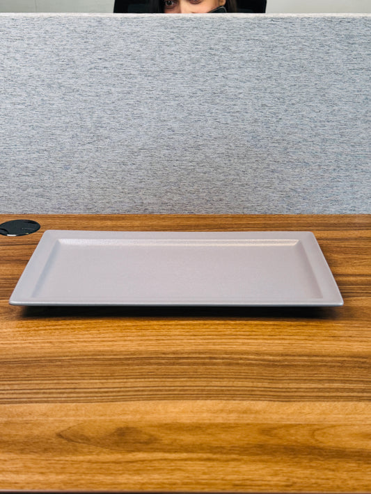 Neofusion Gray Flat Rect. 38 X 21 Cm