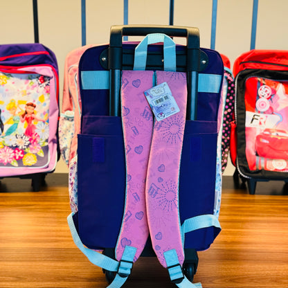 18" Large  Roller Backpack, Reflective Strip, 2Compartments, 1Front & 2Sides Pockets (VML)