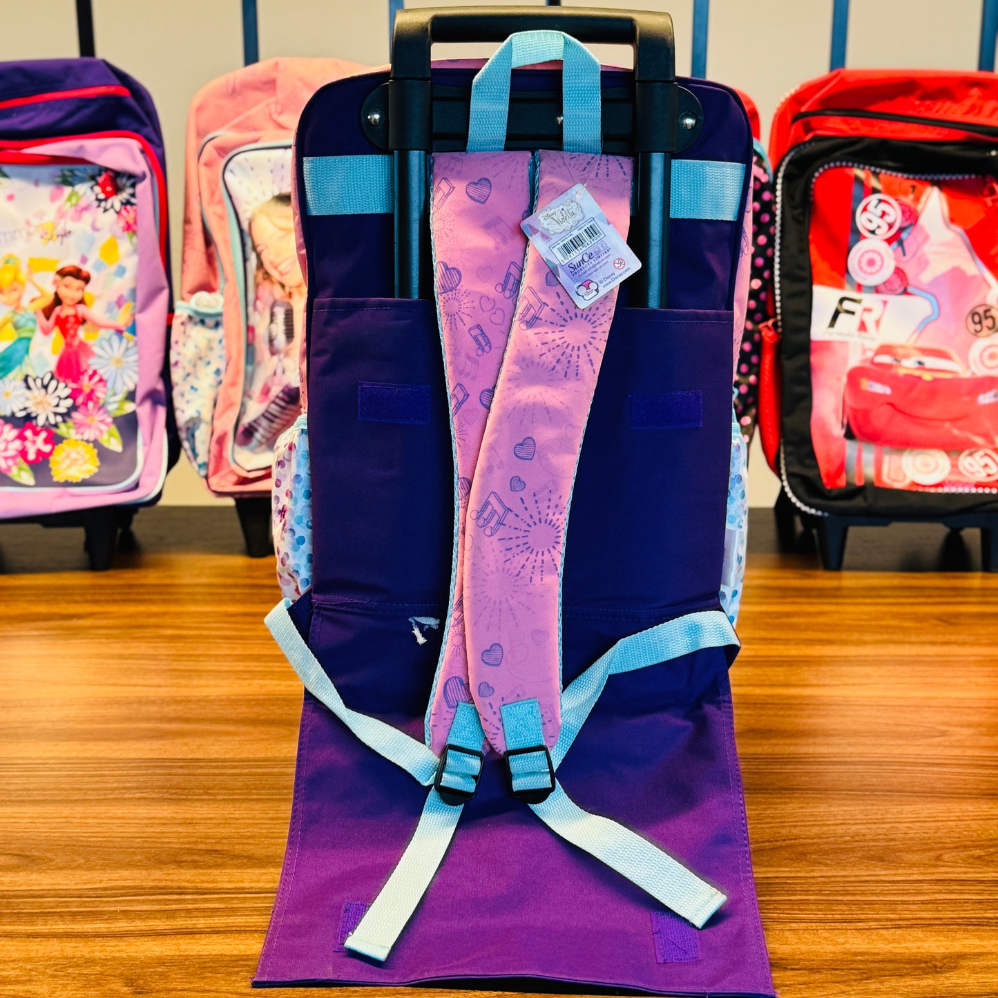 18" Large  Roller Backpack, Reflective Strip, 2Compartments, 1Front & 2Sides Pockets (VML)