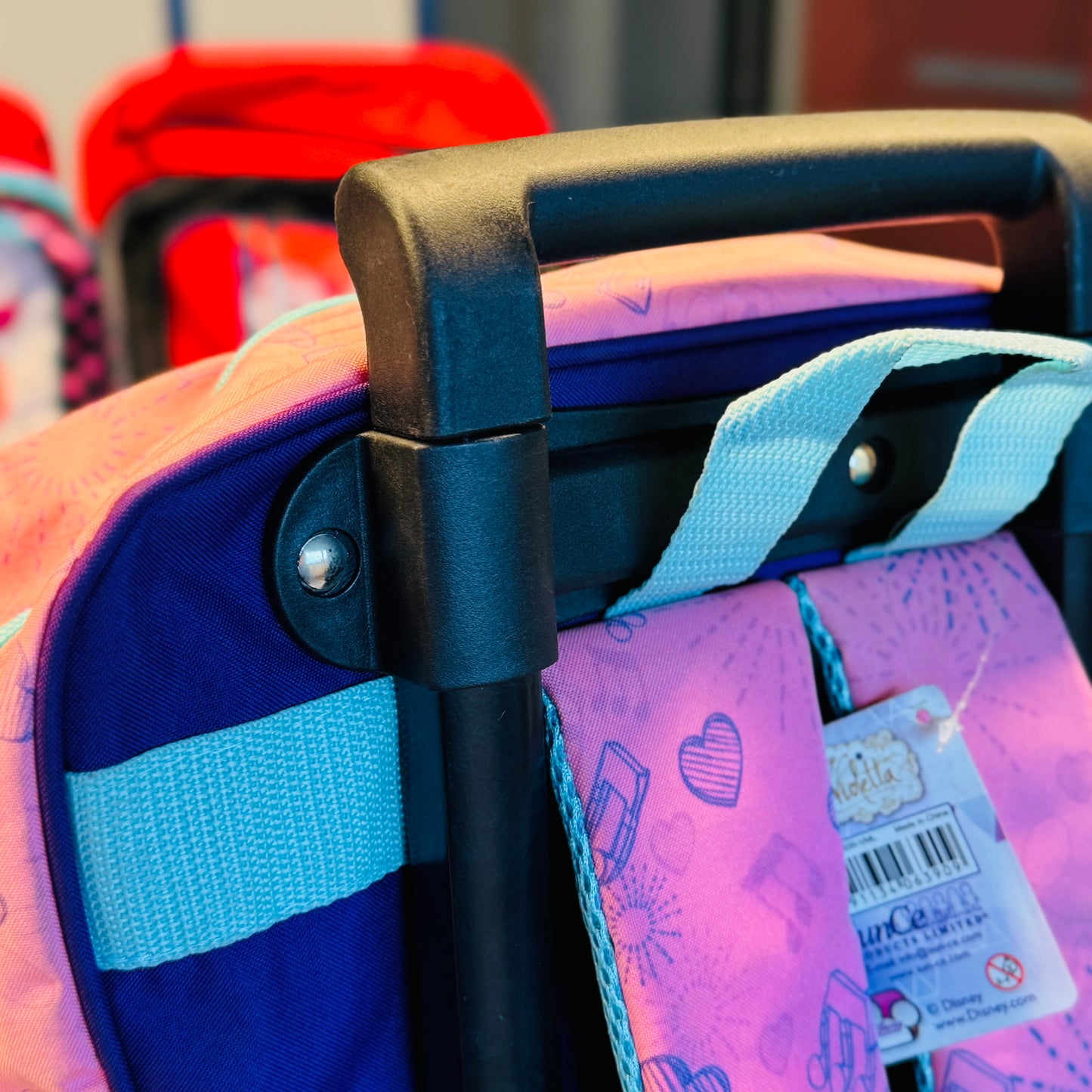18" Large  Roller Backpack, Reflective Strip, 2Compartments, 1Front & 2Sides Pockets (VML)
