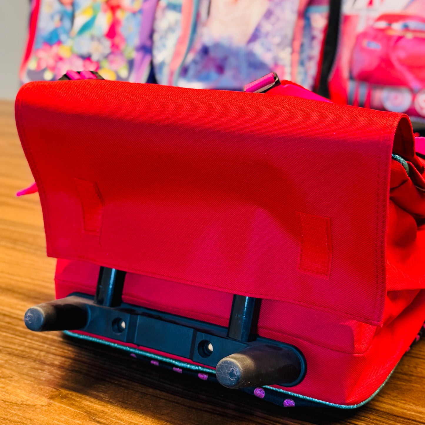 18" Large  Roller Backpack, Reflective Strip, 2Compartments, 1Front & 2Sides Pockets (MOU)