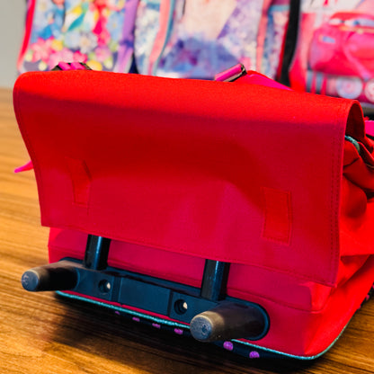 18" Large  Roller Backpack, Reflective Strip, 2Compartments, 1Front & 2Sides Pockets (MOU)