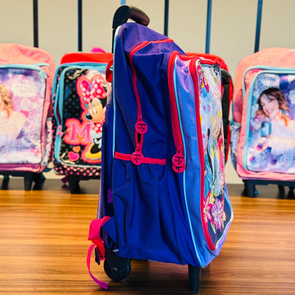 18" Large  Roller Backpack, Reflective Strip, 2Compartments, 1Front & 2Sides Pockets (FPS)