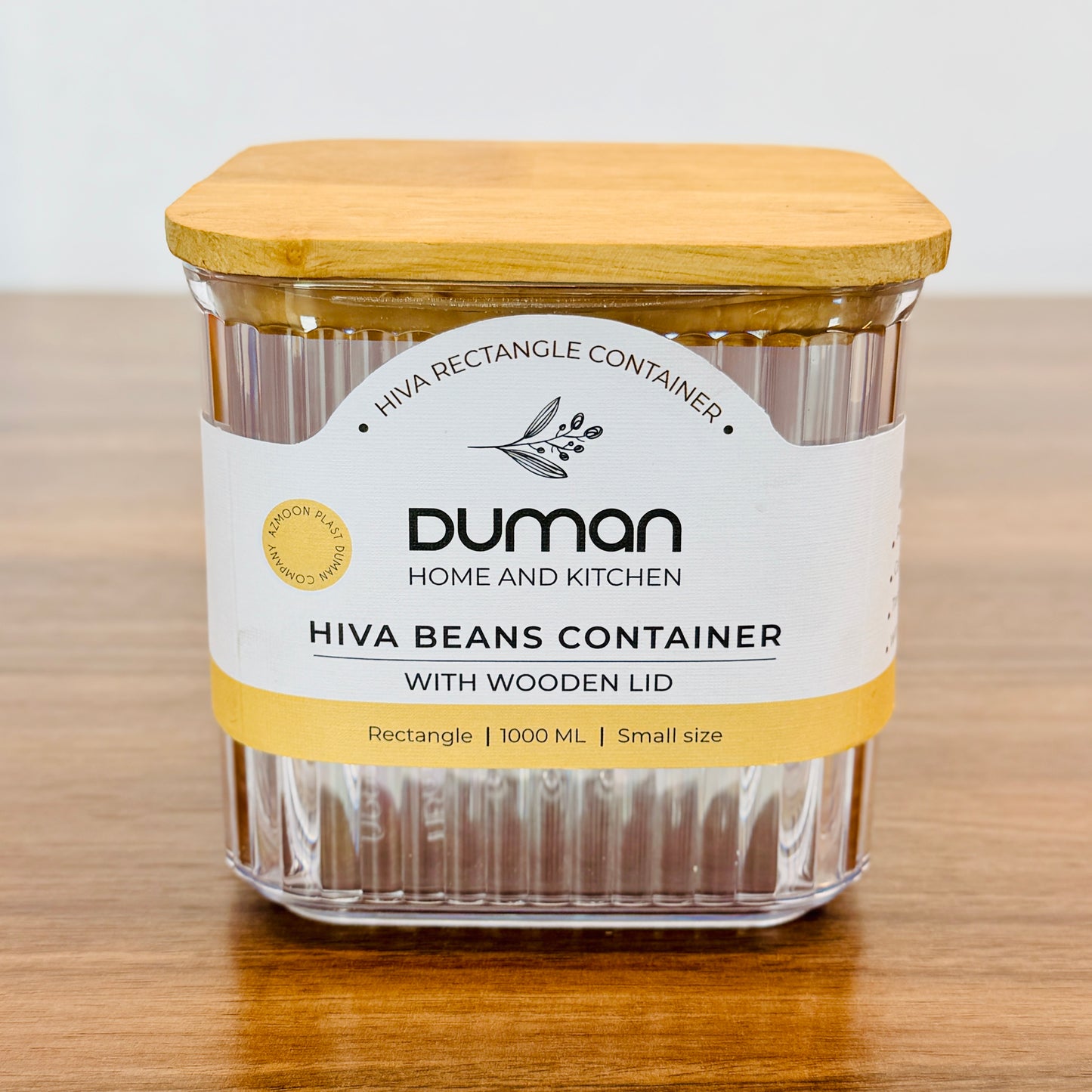 Hiva Beans Container - Wooden Lid (5-Sizes)