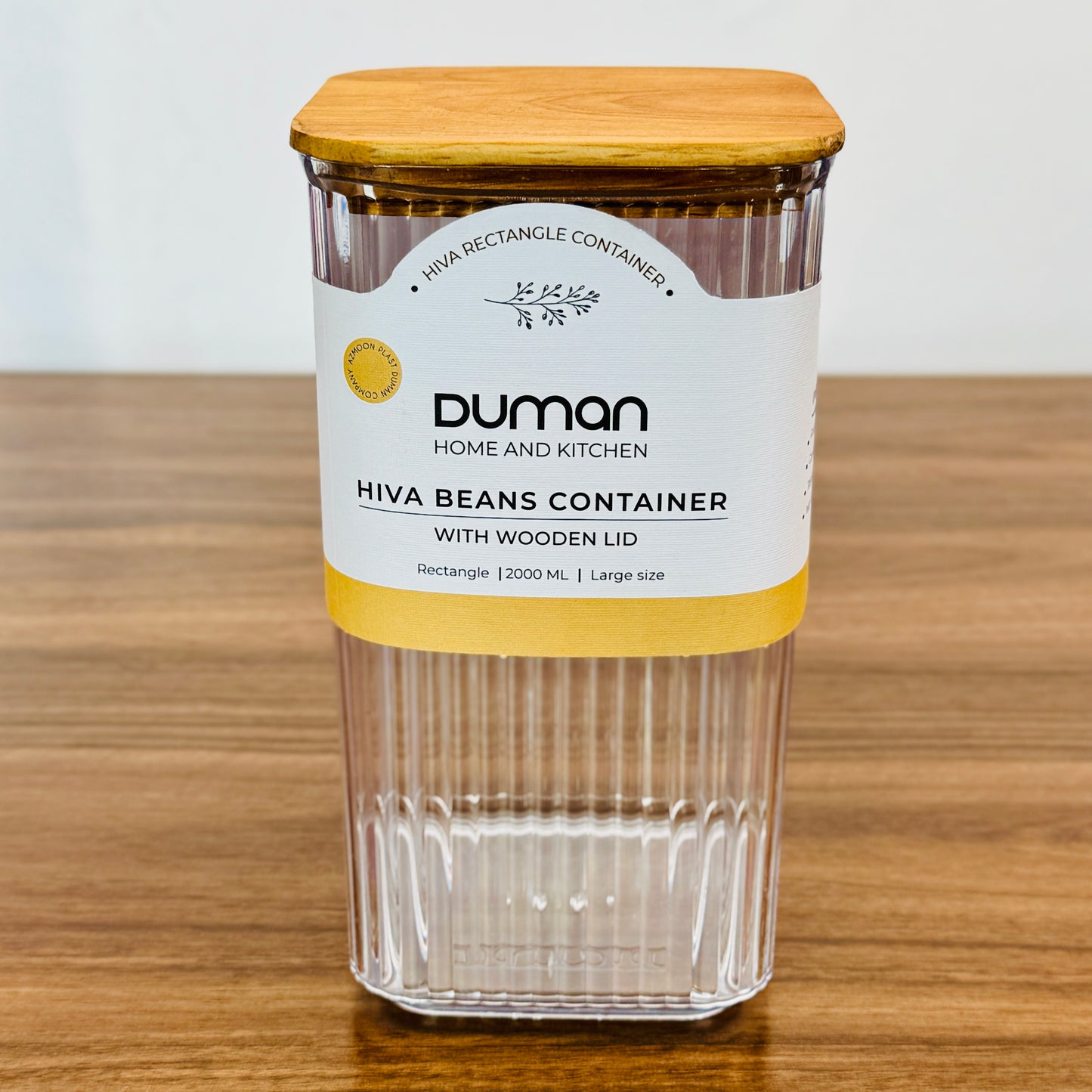 Hiva Beans Container - Wooden Lid (5-Sizes)