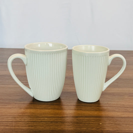 Mug Porcelain Ware Stripe White