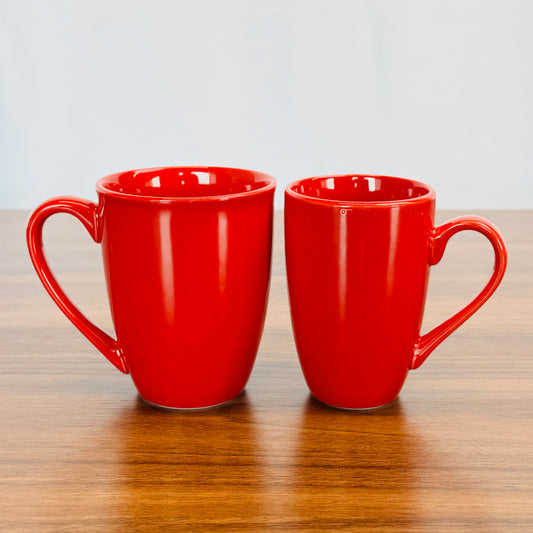 Mug Porcelain Ware Plain Red