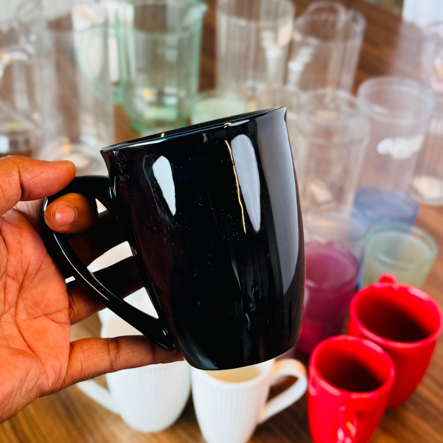 Mug Porcelain Ware Plain Black