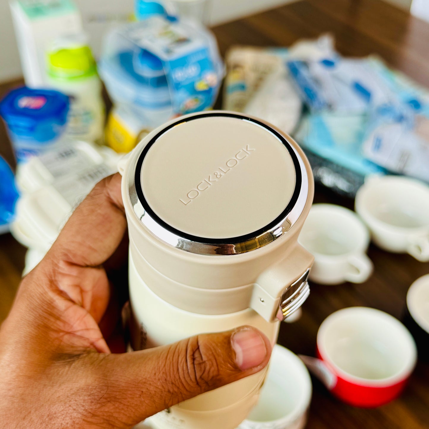 Tumbler One Touch(Macaron) Ivory 450Ml